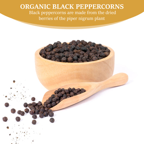 Organic Black Peppercorn 1Lb (453 grams)