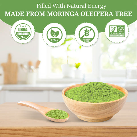 Organic Moringa Powder 10LB Pack (2.26 Kg)